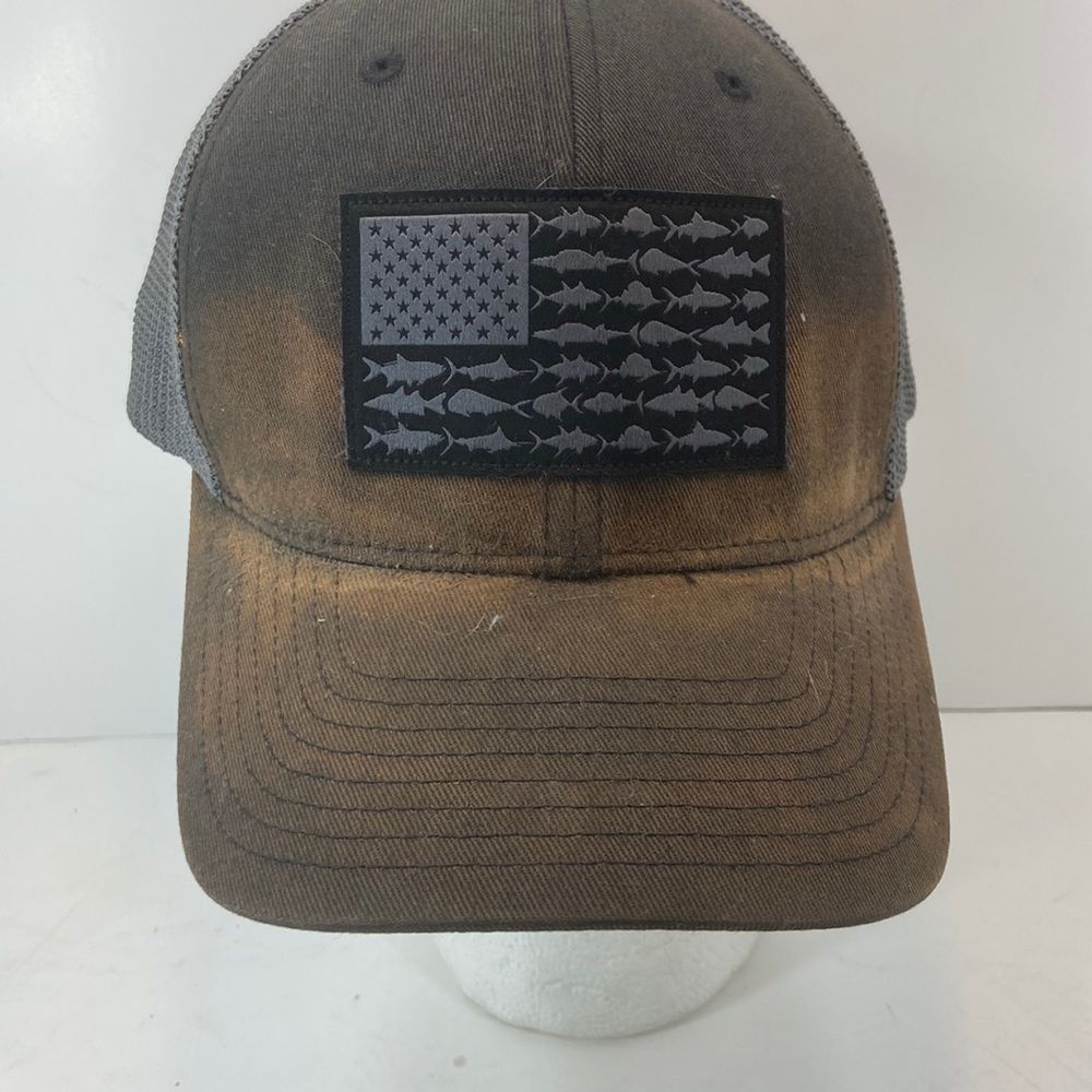Performance fishing gear flex fit cap distressed mens